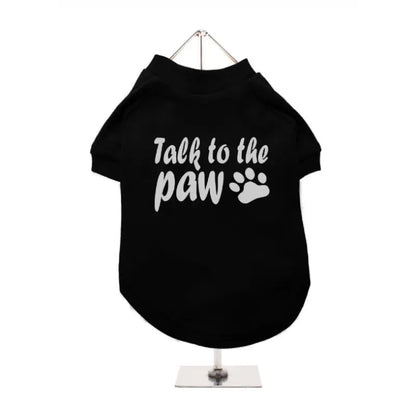 Talk To The Paw Glitter Dog T - shirt - Urban 2