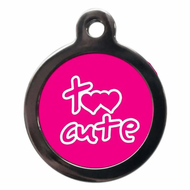Too Cute Pink Dog ID Tag - PS Pet Tags - 1