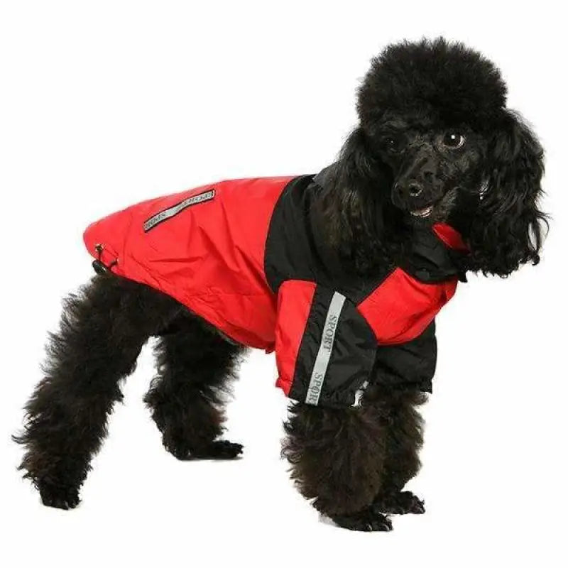 Trailfinder Windbreaker Dog Rain Coat In Red - Urban Pup - 3