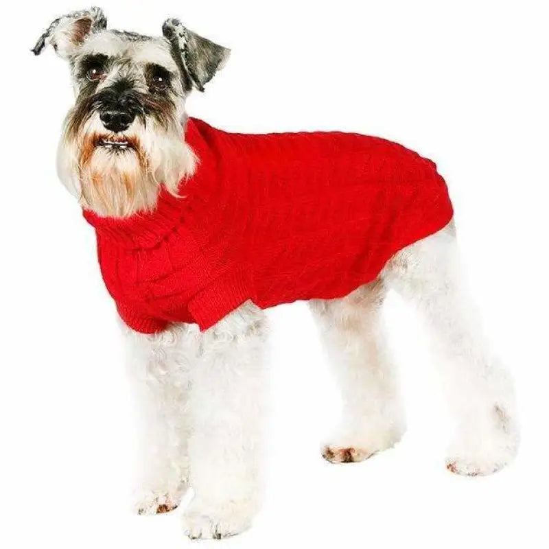 Waffle Textured Knitted Dog Jumper Red - Urban Pup - 2