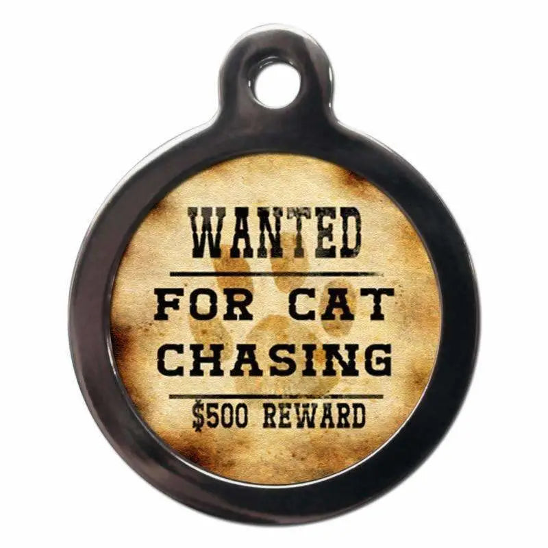 Wanted For Cat Chasing Dog ID Tag - PS Pet Tags - 1