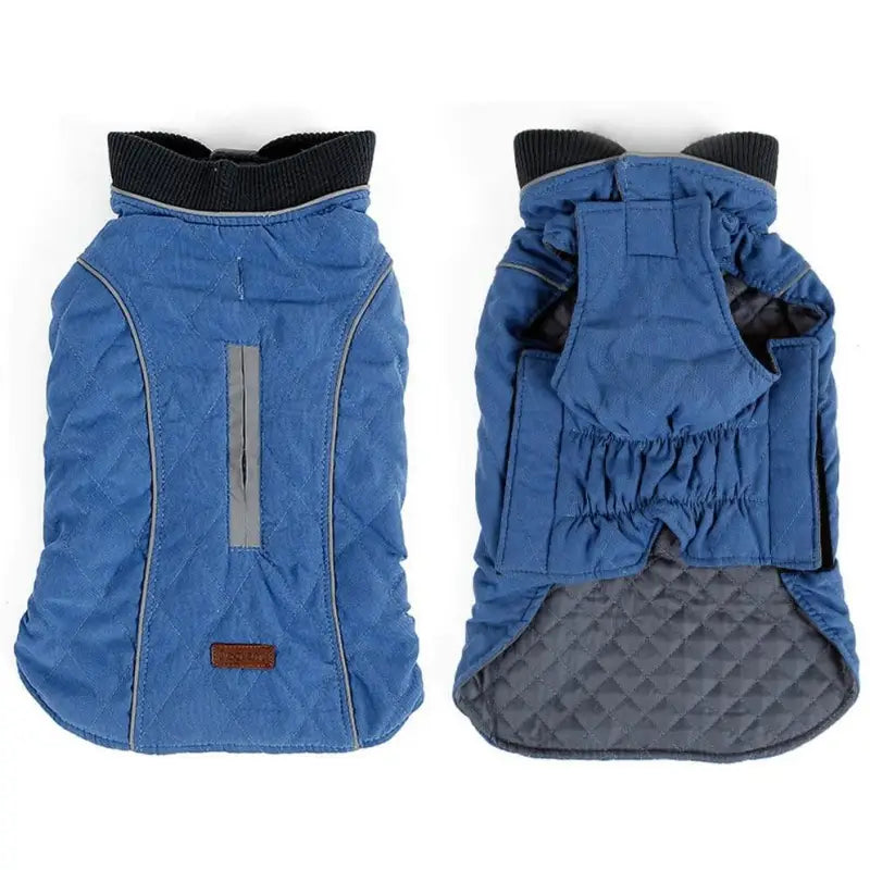 Weatherproof Quilted Bodywarmer Dog Coat In Blue - Posh Pawz - 2