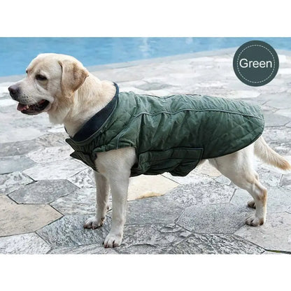 Weatherproof Quilted Bodywarmer Dog Coat In Green - Posh Pawz - 4