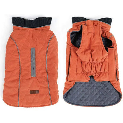 Weatherproof Quilted Bodywarmer Dog Coat In Orange - Posh Pawz - 2