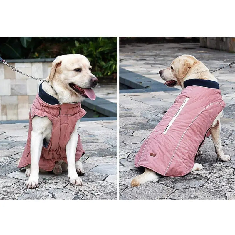 Weatherproof Quilted Bodywarmer Dog Coat In Pink - Posh Pawz - 3