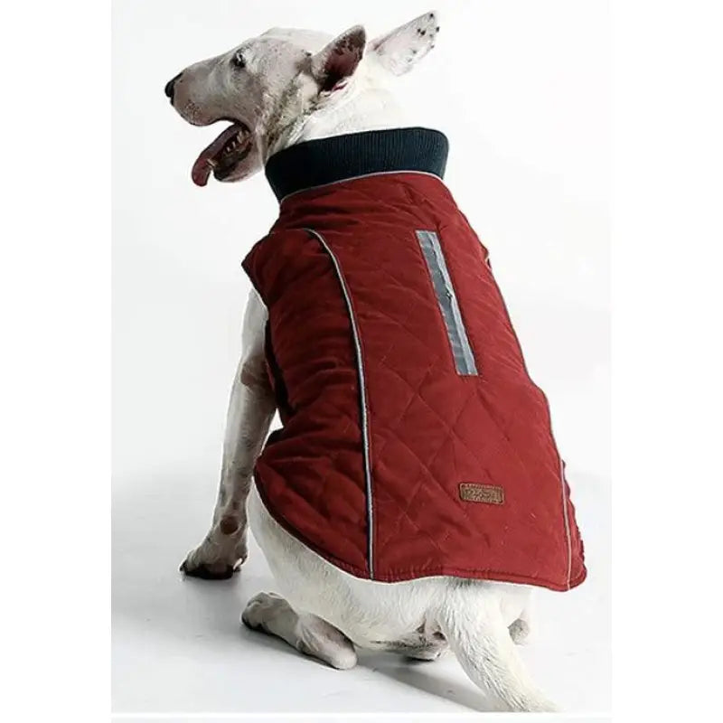 Weatherproof Quilted Bodywarmer Dog Coat In Red - Posh Pawz - 3