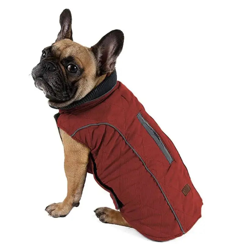 Weatherproof Quilted Bodywarmer Dog Coat In Red - Posh Pawz - 1