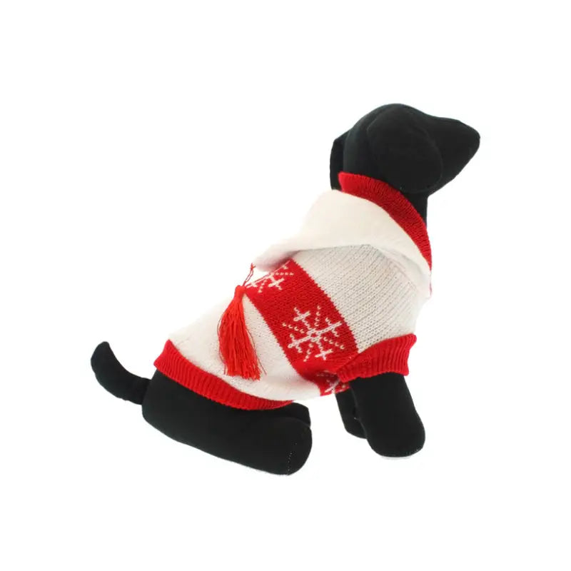 Urban Pup White Snowflake Dog Jumper With Hood XLarge - Sale - 1