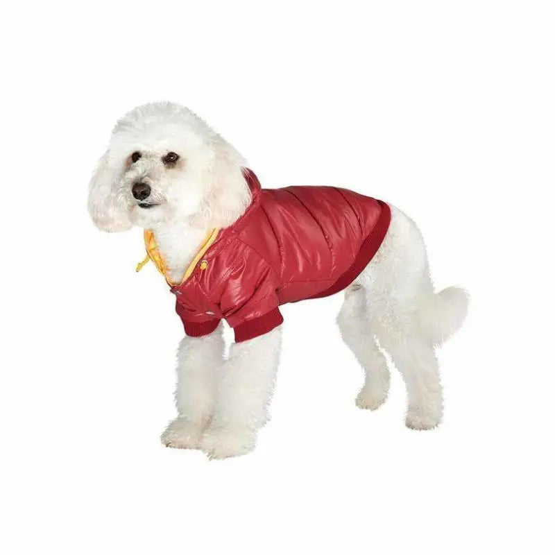 Wine Red Puffa Insulated Designer Dog Coat - Urban Pup - 2