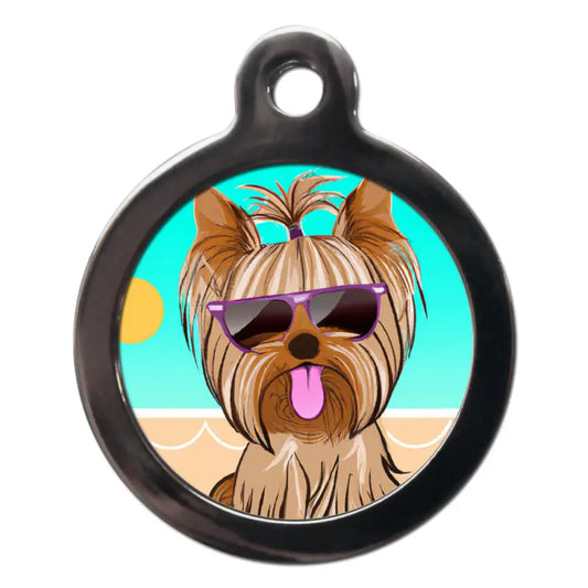 Yorkie Summertime Dog ID Tag - PS Pet Tags - 1