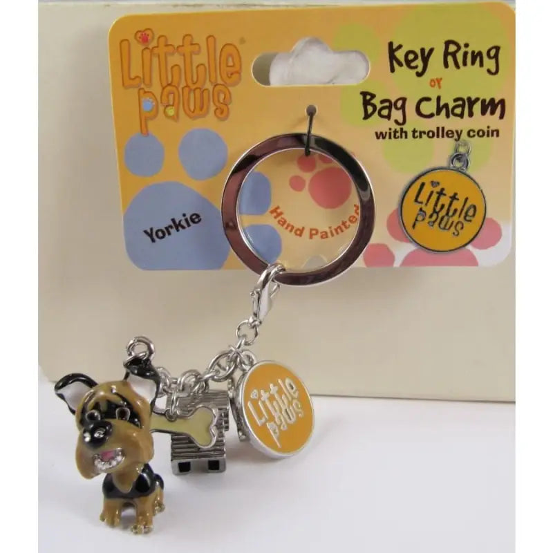 Yorkshire Terrier Little Paws Keyring Handbag Charm - Sale - 2